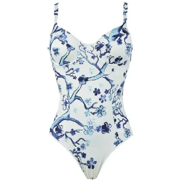 NWT! Vilebrequin Bleu De Mer Leonita Cherry Blossom One Piece Swimsuit NEW! - Picture 4 of 4